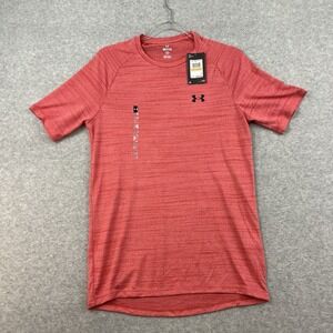 UNDER ARMOUR TIGER TECH 2.0 MEN'S TRAINING PERFORMANCE STYLE SHIRT S SALMON PINK